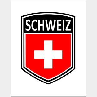 Flag Shield - Schweiz Posters and Art